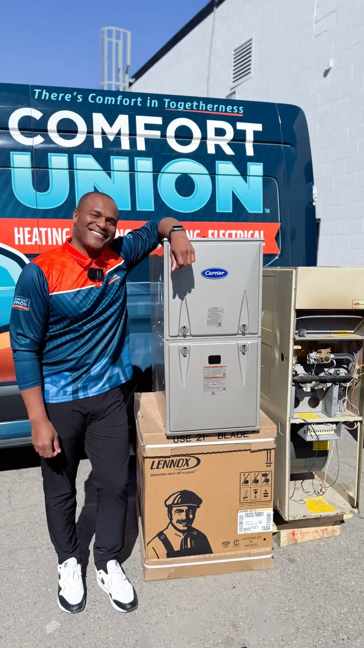 Comfort Union technician performing top-rated furnace installation and repair service in Cochrane
