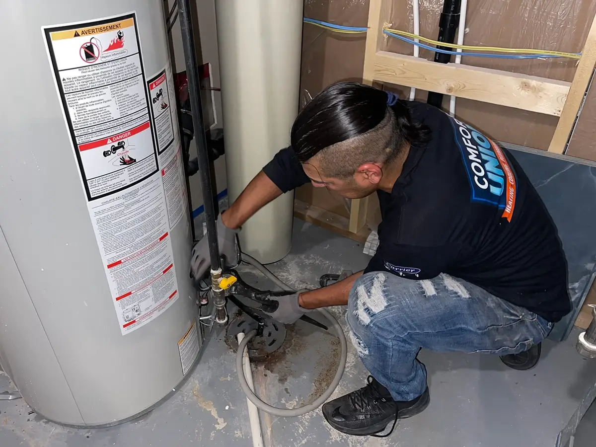tank repairing by comfort union technician